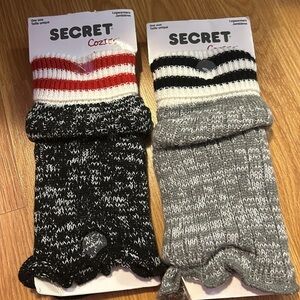 Women's Cozy Leg Warmers - Black and Gray